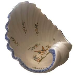 20th century Atelier Lallier Moustiers hand painted decor French floral RARE